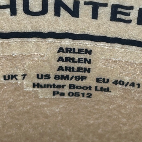 HUNTER Arlen Two-Tone Brown and Olive Tall Rain Boots Size 8Men/9Women NWOT - Picture 5 of 14